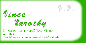 vince marothy business card